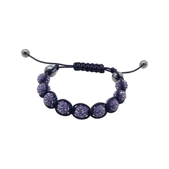 Macrame Shamballa Slider Bracelet - Picture 7 of 15